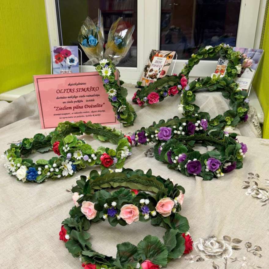 Pavasarīgs noskaņojums Skaistkalnes pagasta bibliotēkā