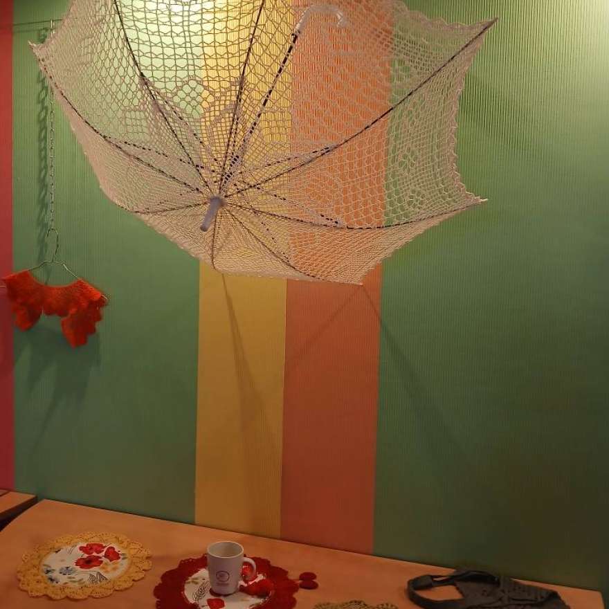 Anitas Piebalgas tamborējumu izstāde