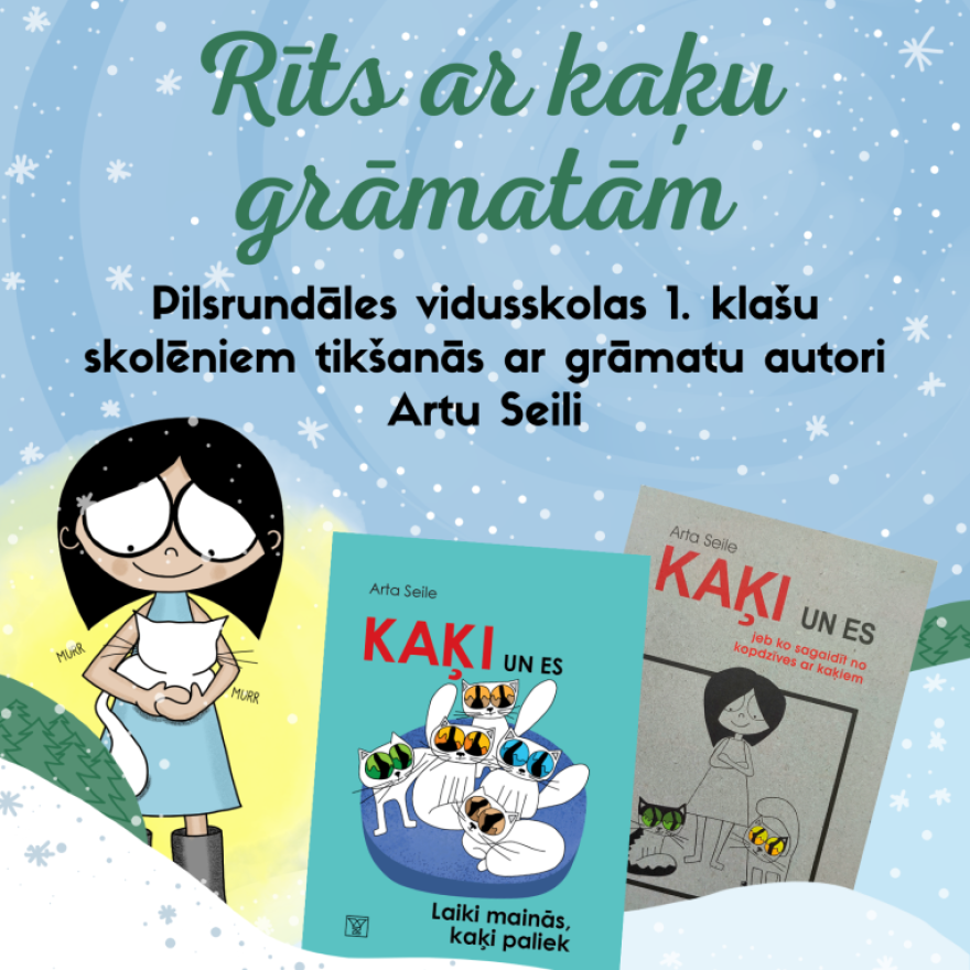 Rīts ar kaķu grāmatām