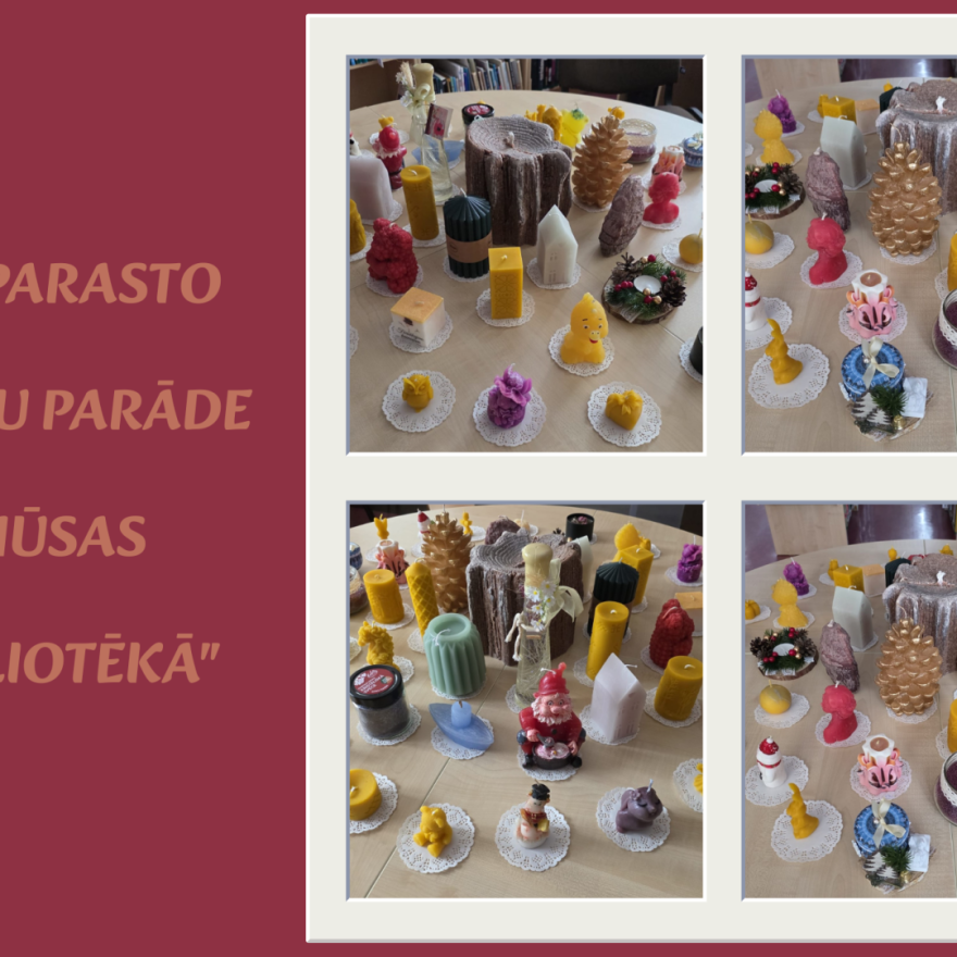 Neparasto sveču parāde Mūsas bibliotēkā