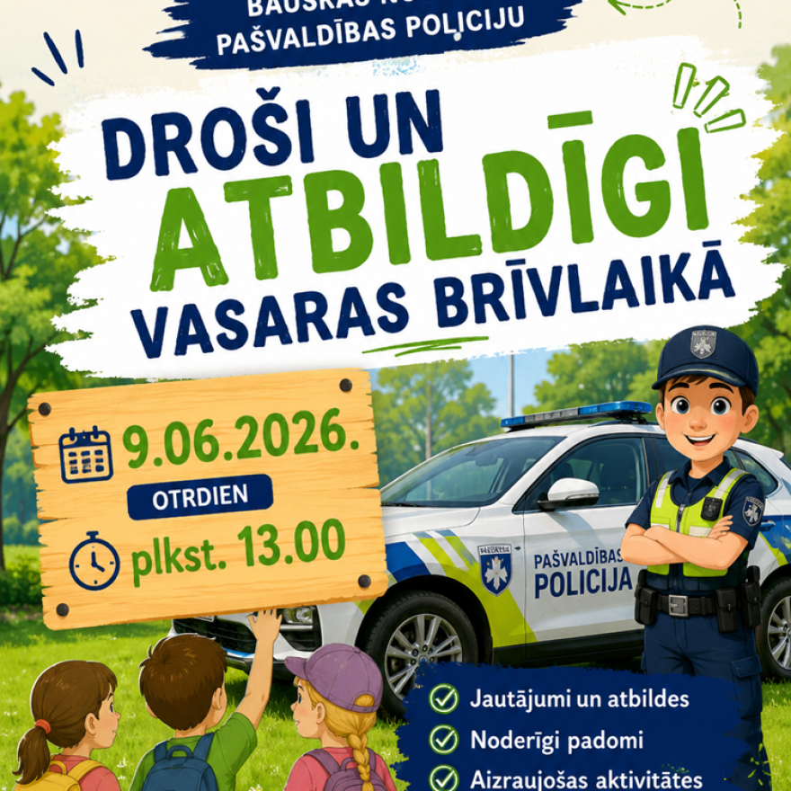 Tikšanās ar Bauskas novada pašvaldības policiju Rītausmu bibliotēkā