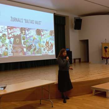 Tik&scaron;anās ar žurnāla "Baltais Valis" veidotājiem