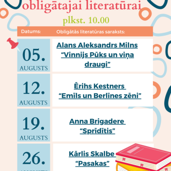 "Obligātās otrdienas obligātajai literatūrai" Vecumnieku pagasta bibliotēkā