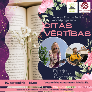 Uzaicinājums uz koncertprogrammu "Citas vērtības" ar Ivetu un Rihardu Pudāniem