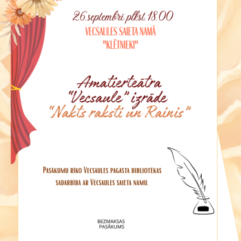 Dzejas dienas Vecsaulē - "Nakts raksti un Rainis"
