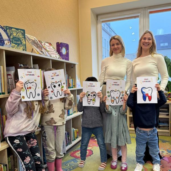 Mazulis bibliotēkā. Zobiņstunda