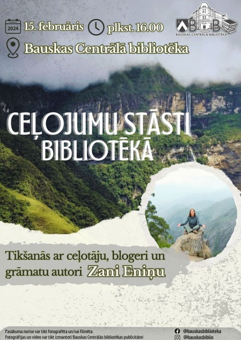 Tik&scaron;anās ar Zani Eniņu "Ceļojumu stāsti bibliotēkā"