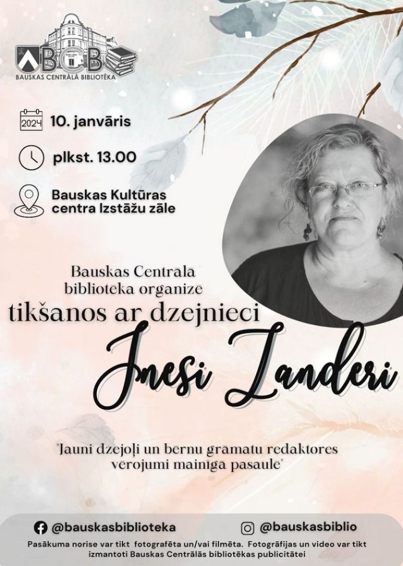 Tik&scaron;anās ar dzejnieci Inesi Zanderi