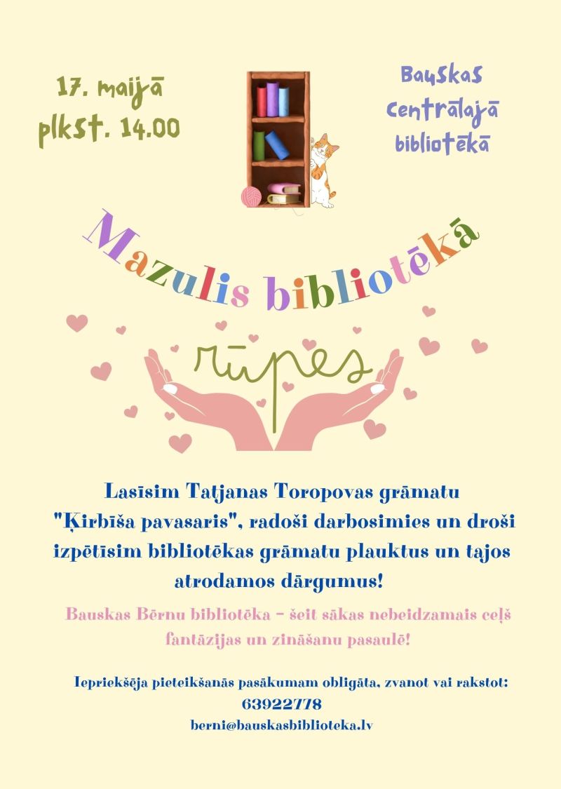 Mazulis bibliotēkā. Rūpes